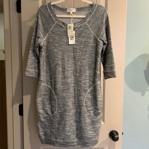 Max Studio cotton slub knit dress